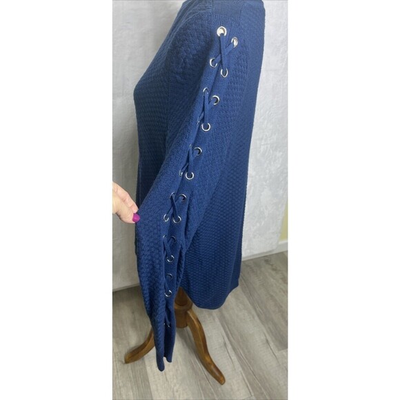 Westport Women's Pullover Sweater "X" Sleeve Detail Blue Size 1X - Picture 5 of 8